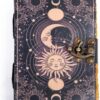 Sun & Moon Vintage Leather Journal for Men & Women 200 Pages of Antique Handmade Deckle Edge Vintage Paper, Leather Sketchbook, Drawing Journal, Printed leather Journal, Great Gift - Image 3