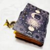 Sun & Moon Vintage Leather Journal for Men & Women 200 Pages of Antique Handmade Deckle Edge Vintage Paper, Leather Sketchbook, Drawing Journal, Printed leather Journal, Great Gift - Image 5